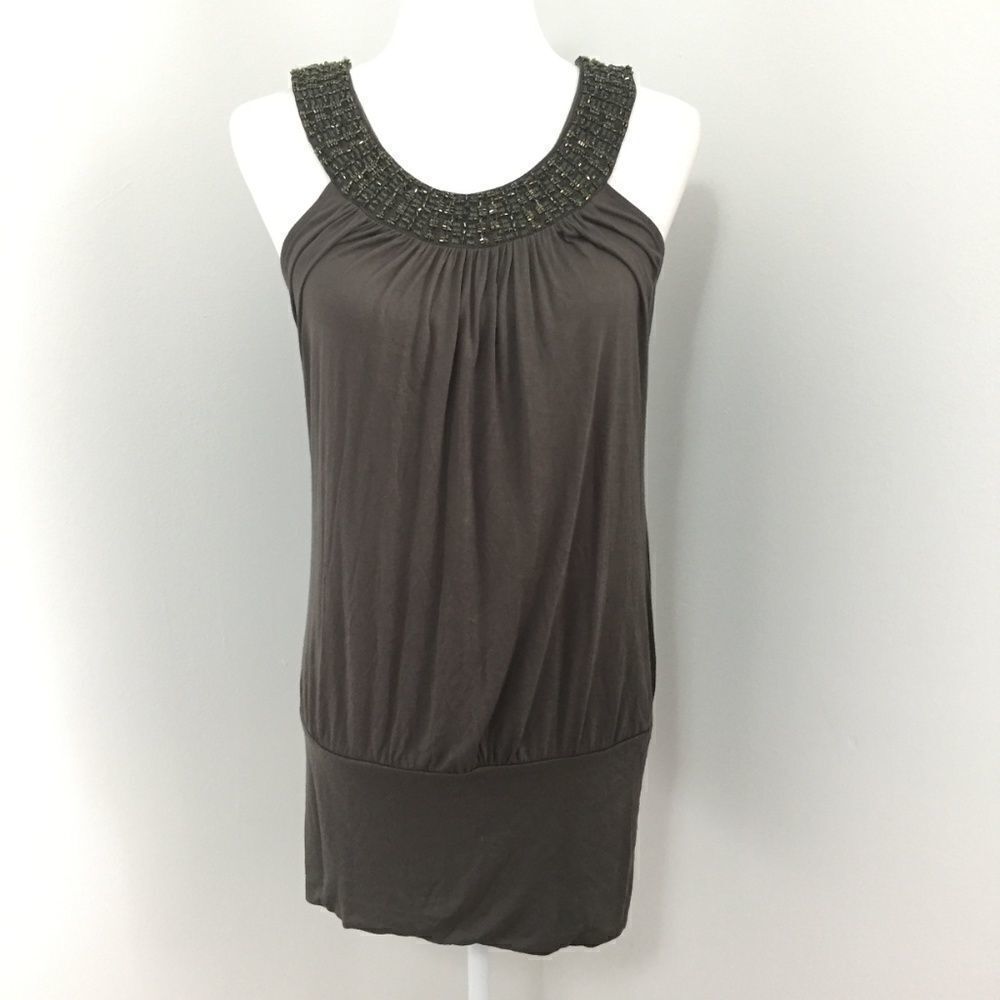 Forever 21 Embellished Olive Green Bodycon Dress